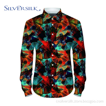 Custom printed long sleeve polyester shirt